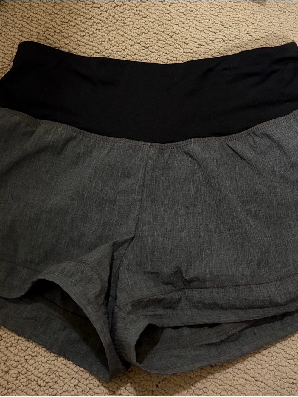 Champion Gray Athletic Shorts with Black Waistband